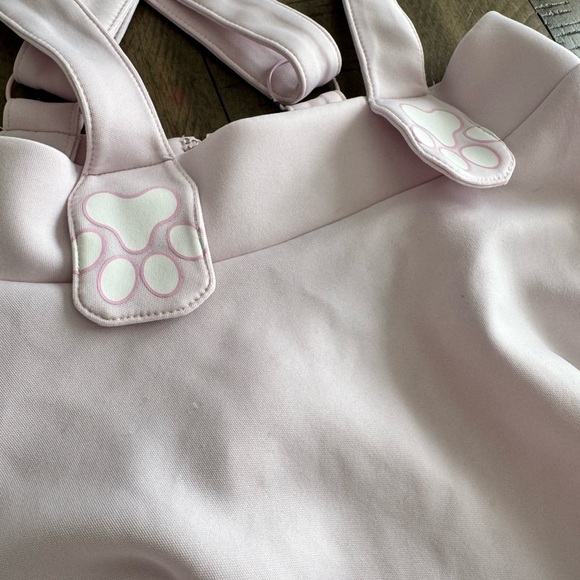 Hot Topic Blush Pink Cat Paw Suspender Skirt - Picture 5 of 9